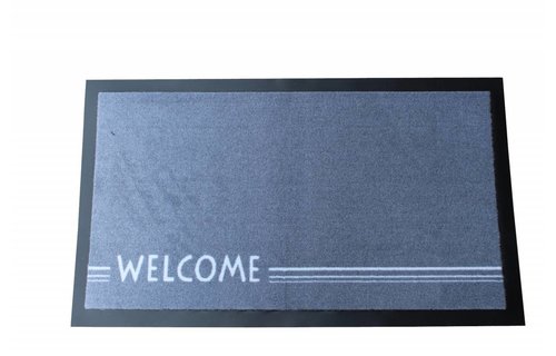 Deurmat Welcome lines grey 45x75 cm.