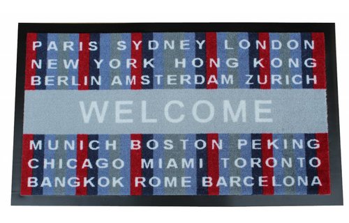 Deurmat WELCOME WorldWide 45x75 cm. Deurmat WELCOME WorldWide 45x75 cm.