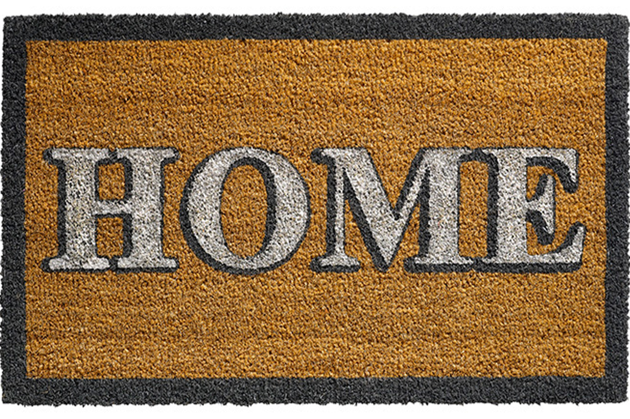 Kokosmat Ruco Glitter "Home silver"  40 x 70 cm.