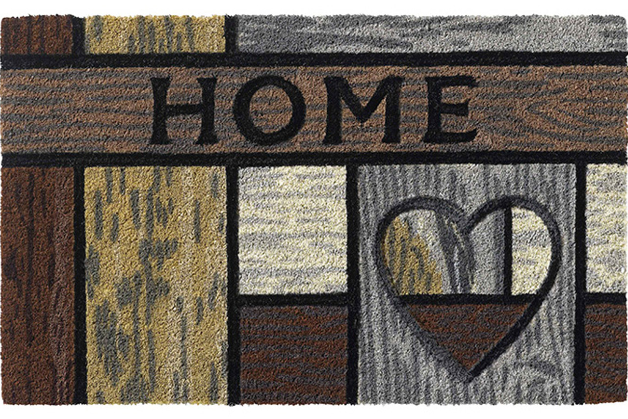 Kokosmat Ruco Style "Wooden Heart"   45 x 75 cm.