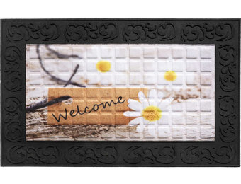 Deurmat  Venga "Welcome Daisies"   45 x 75 cm