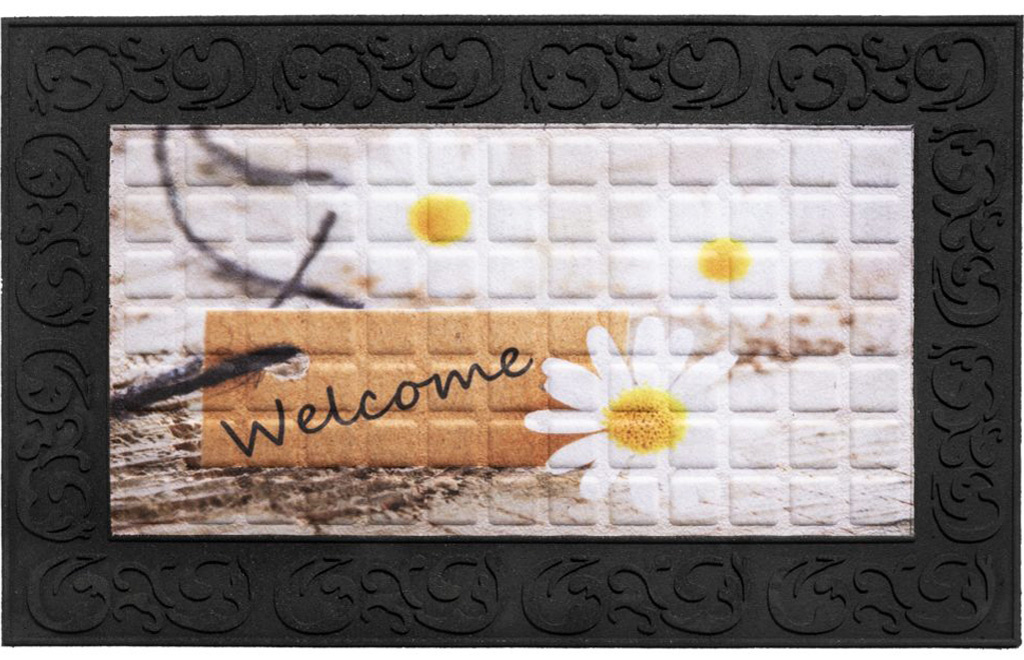 Deurmat  Venga "Welcome Daisies"   45 x 75 cm