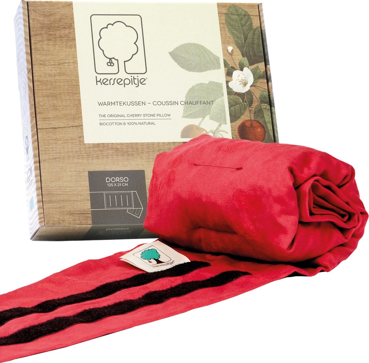 Kersenpitkussen Dorso 125 x 21 cm.