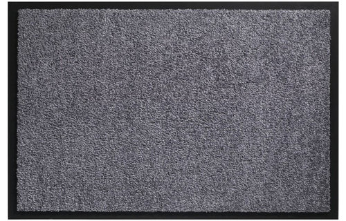 Wasbare schoonloopmat Grijs 60x90 cm.