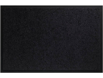 Wasbare schoonloopmat Zwart 60x90 cm.