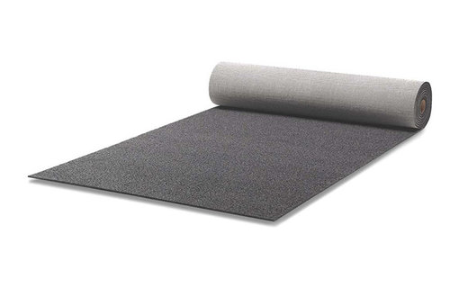 Deurmat Curly Zwart " Spaghettimat " 80 x 120 cm.