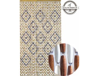 Luxe Houten Kralengordijn "PROVENCE"  90 x 200 cm