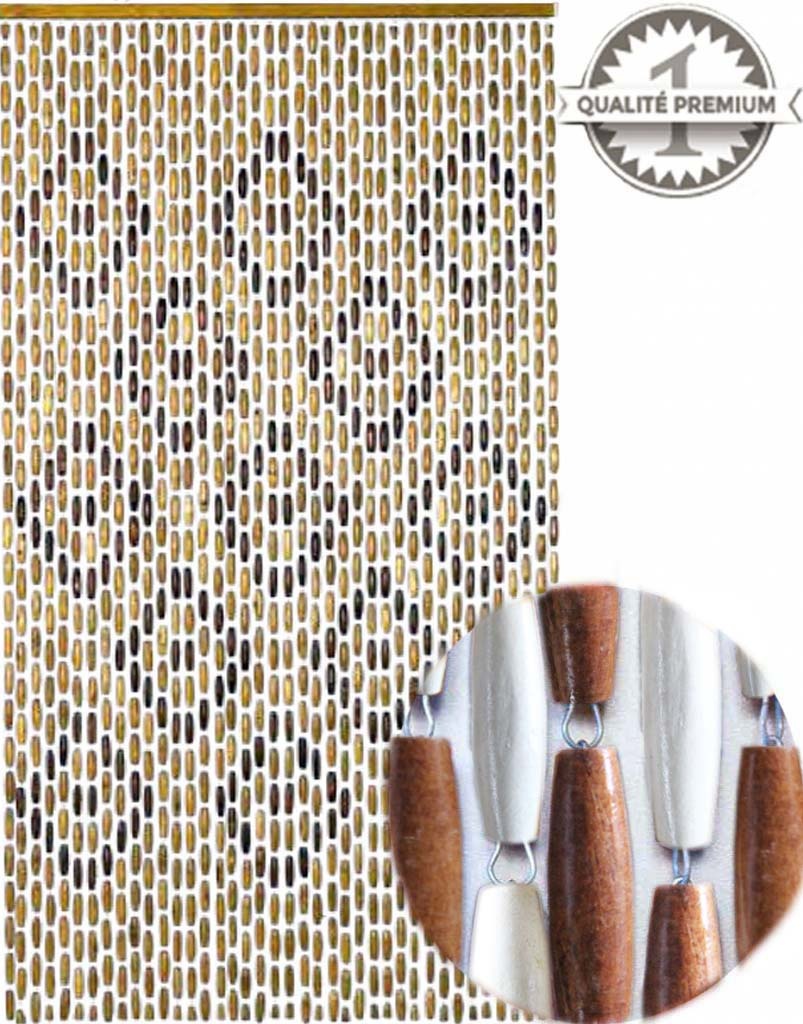 Luxe Houten Kralengordijn "PROVENCE"  90 x 200 cm