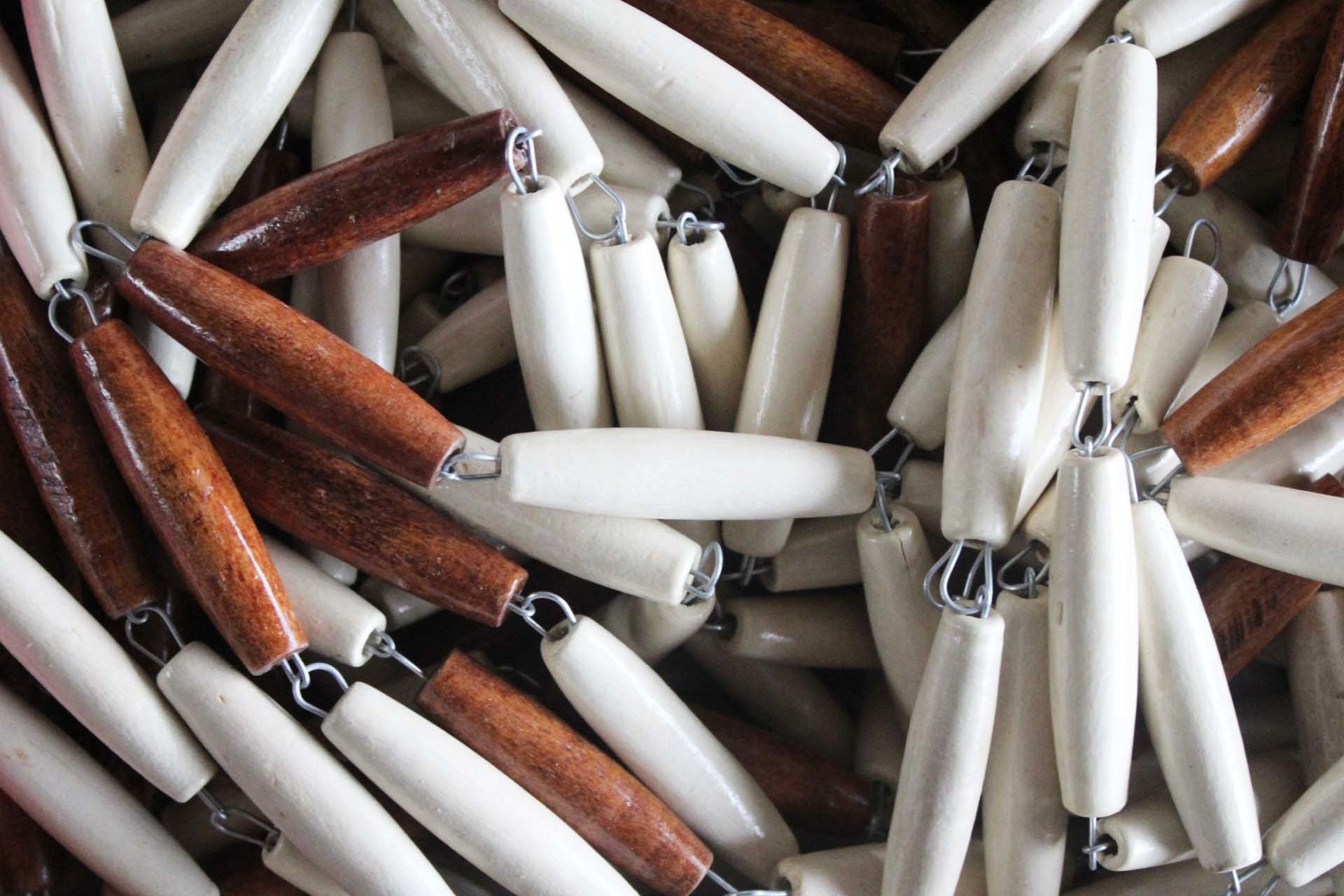 Luxe Houten Kralengordijn "PROVENCE"  90 x 200 cm