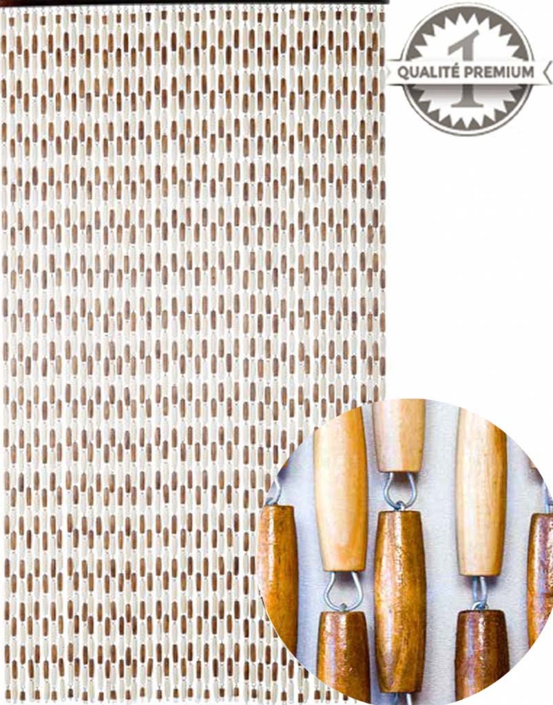 Luxe Houten Kralengordijn "CASTELLANE"  90 x 220 cm