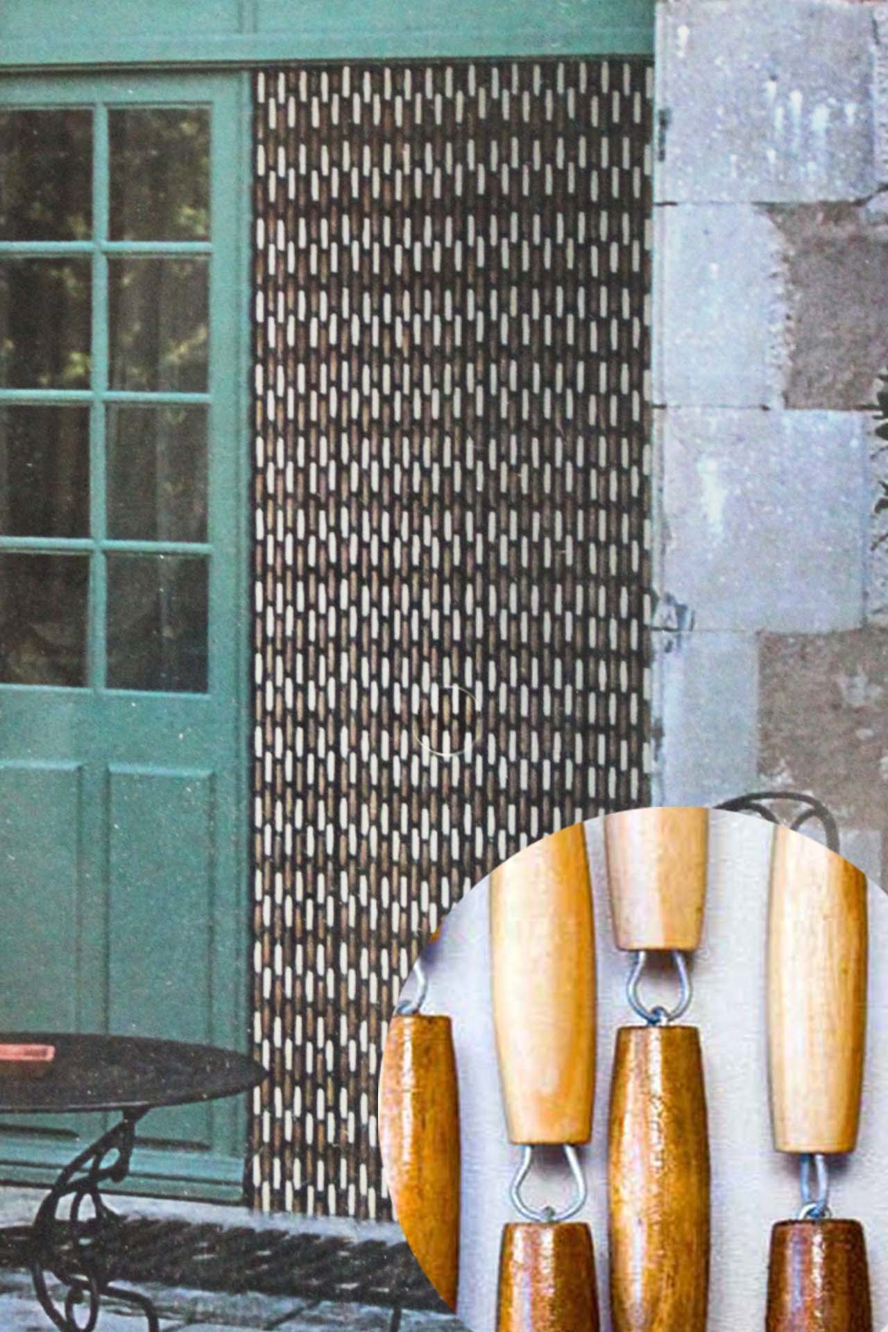 Luxe Houten Kralengordijn "CASTELLANE"  90 x 220 cm Luxe Houten Kralengordijn "CASTELLANE"  90 x 220 cm