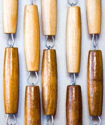 Luxe Houten Kralengordijn "CASTELLANE"  90 x 220 cm Luxe Houten Kralengordijn "CASTELLANE"  90 x 220 cm