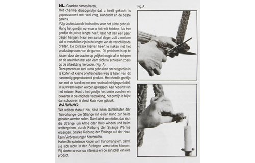 Vliegengordijn kattenstaart 120x230 cm.  Rood