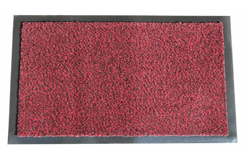Schoonloopmat Mars 40 X 60 cm. Rood met boord Schoonloopmat Mars 40 X 60 cm. Rood met boord