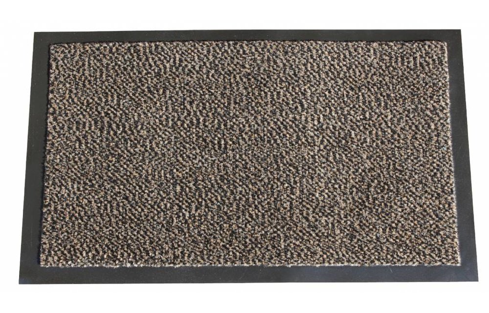 Schoonloopmat Mars 40 X 60 cm. Bruin met boord Schoonloopmat Mars 40 X 60 cm. Bruin met boord