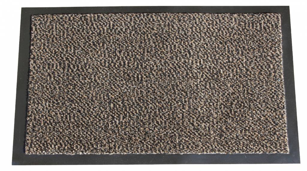 Schoonloopmat Mars 40 X 60 cm. Bruin met boord