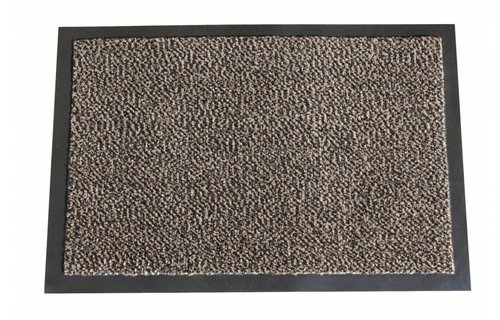 Schoonloopmat Mars 40 X 60 cm. Bruin met boord