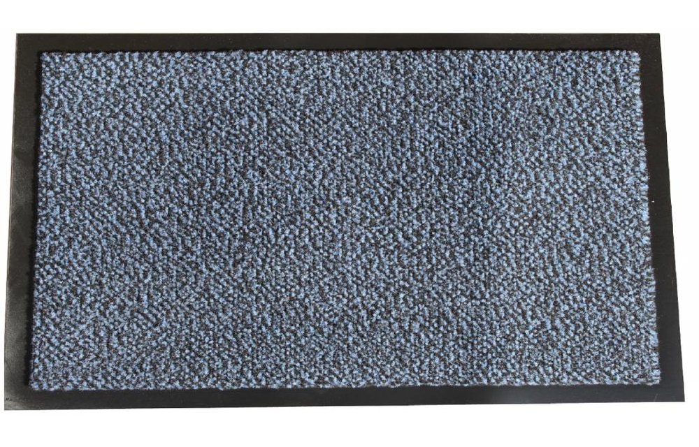 Schoonloopmat Mars 60 X 80 cm. Blauw met boord Schoonloopmat Mars 60 X 80 cm. Blauw met boord