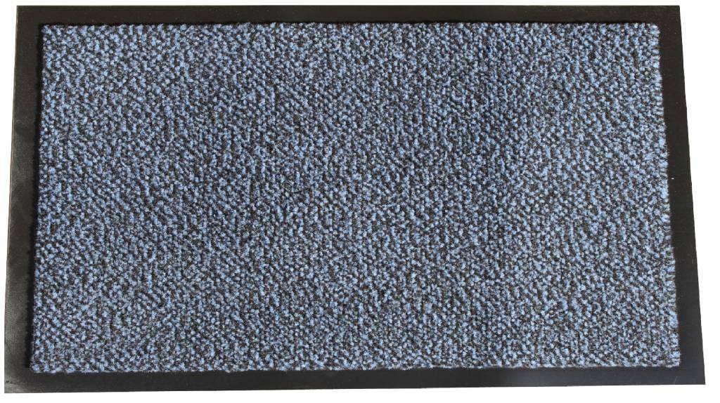 Schoonloopmat Mars 60 X 80 cm. Blauw met boord