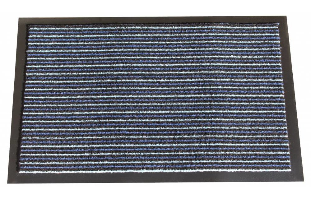Schoonloopmat Scala 40 X 60 cm. Blauw met boord Schoonloopmat Scala 40 X 60 cm. Blauw met boord