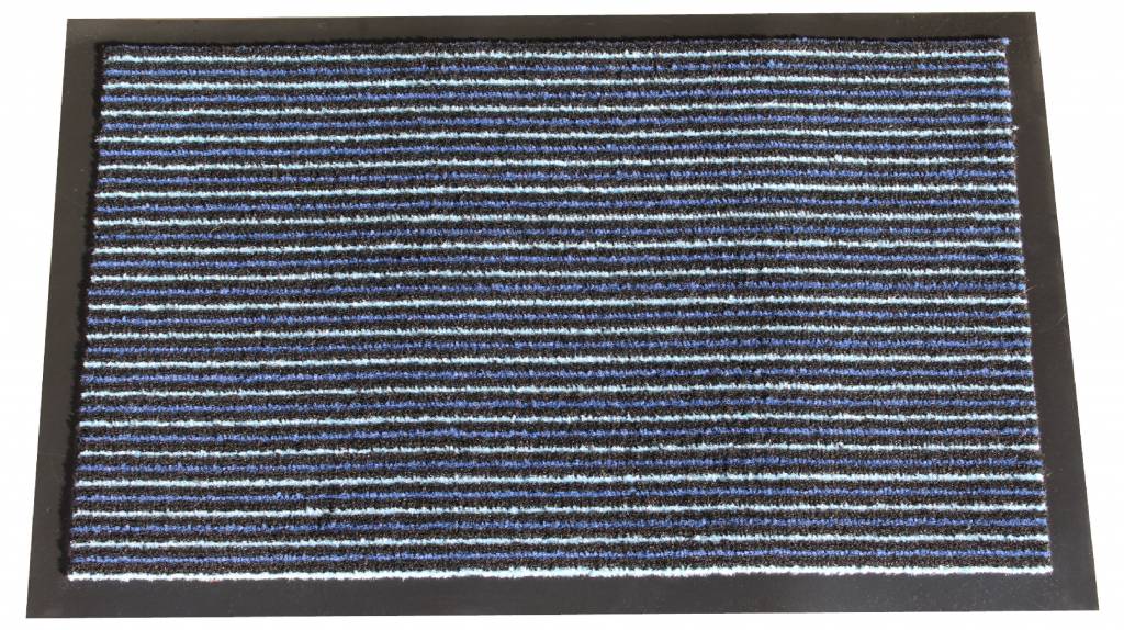 Schoonloopmat Scala 40 X 60 cm. Blauw met boord