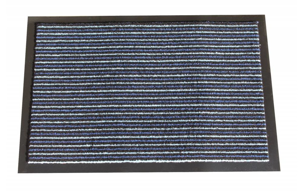 Schoonloopmat Scala 40 X 60 cm. Blauw met boord Schoonloopmat Scala 40 X 60 cm. Blauw met boord