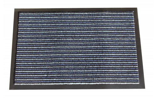Schoonloopmat Scala 40 X 60 cm. Blauw met boord