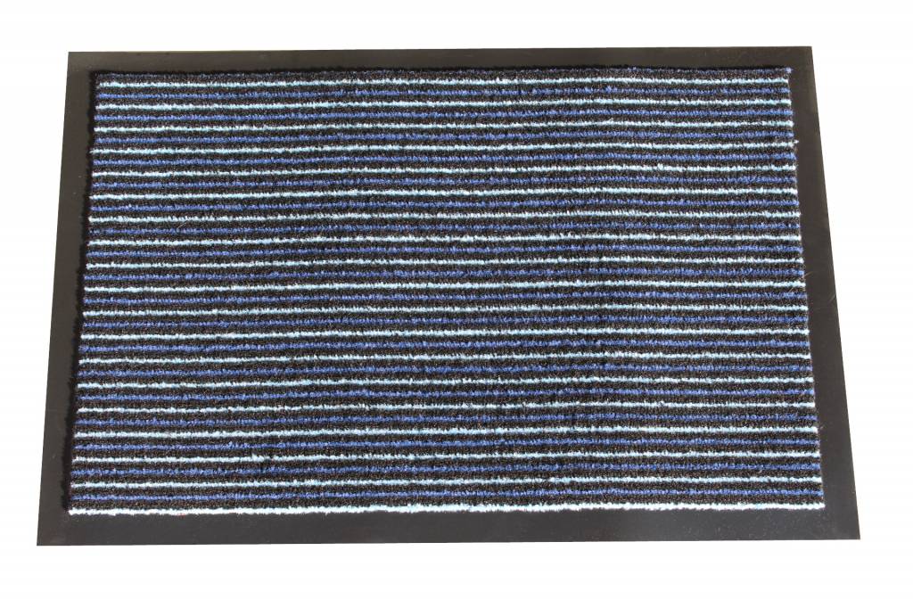 Schoonloopmat Scala 40 X 60 cm. Blauw met boord