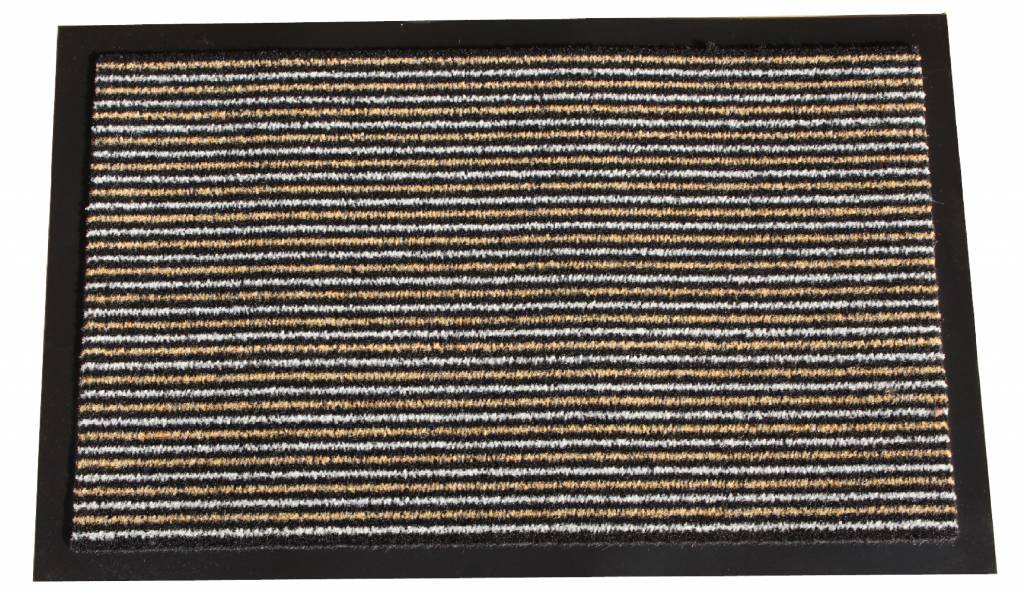 Schoonloopmat Scala 60 X 80 cm. L. Beige met boord