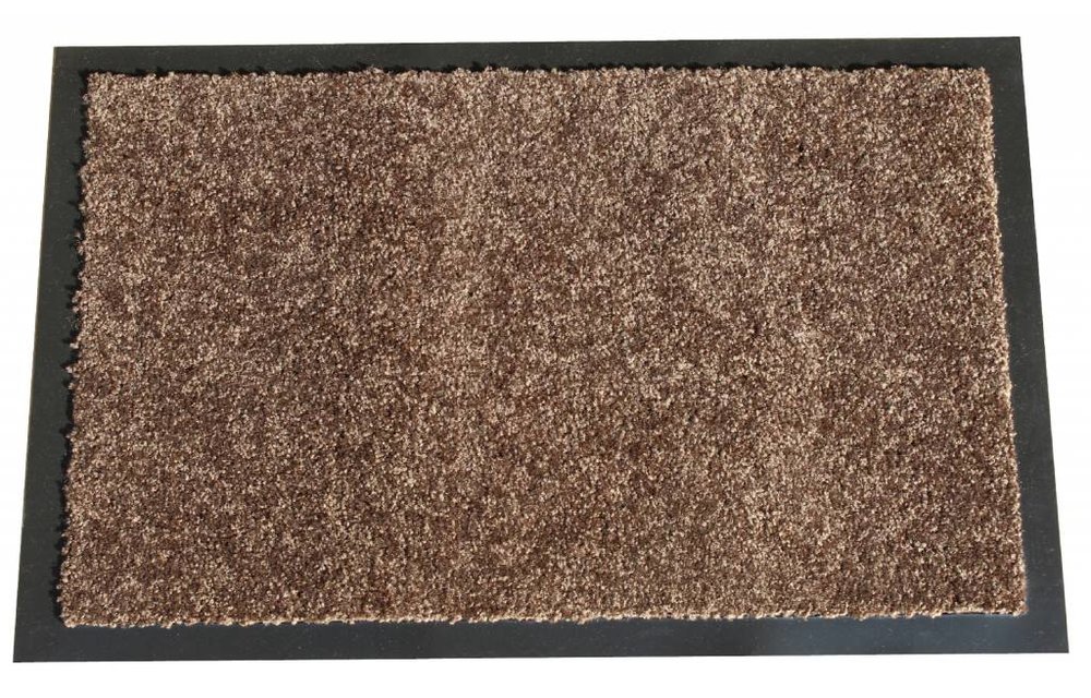 Wasbare schoonloopmat Bruin / Teak 40x60 cm. Wasbare schoonloopmat Bruin / Teak 40x60 cm.
