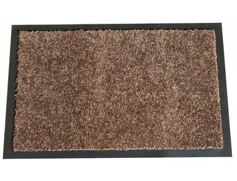 Wasbare schoonloopmat Bruin 40x60 cm.