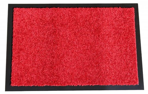 Wasbare schoonloopmat Rood 40x60 cm.