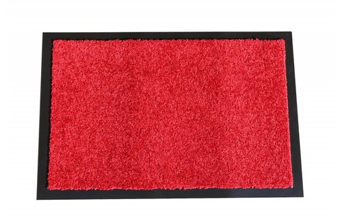 Wasbare schoonloopmat Rood 40x60 cm.