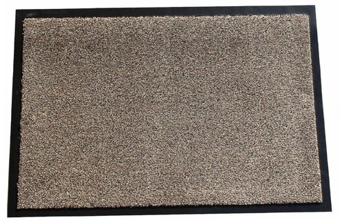 Wasbare schoonloopmat Beige 50x80 cm.