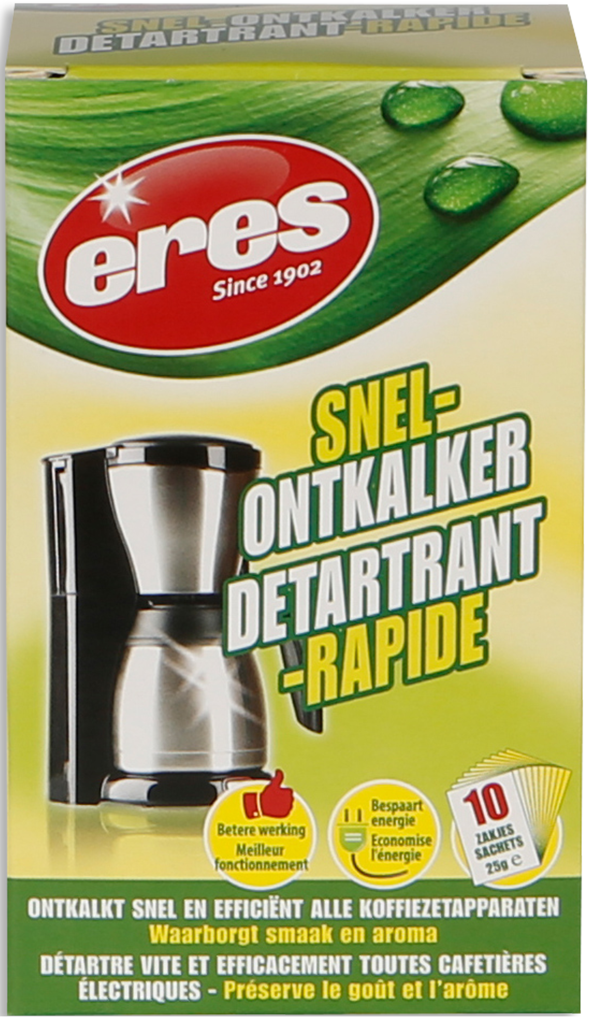 Snel-Ontkalker voor koffiezet - 10 x 25 gr.