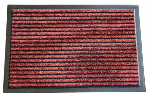 Naaldvilt deurmat met boord Rood 40x60cm. Naaldvilt deurmat met boord Rood 40x60cm.
