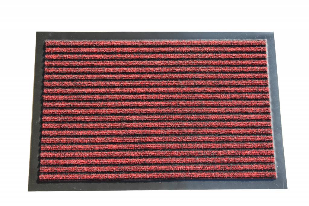 Naaldvilt deurmat met boord Rood 40x60cm. Naaldvilt deurmat met boord Rood 40x60cm.
