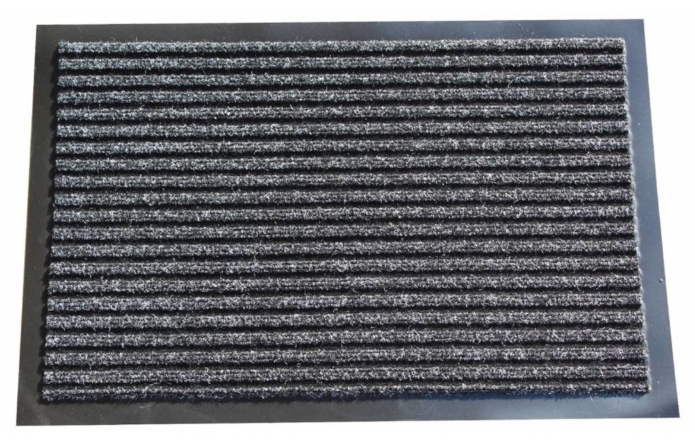 Naaldvilt deurmat met boord anthracite 40x60cm. Naaldvilt deurmat met boord anthracite 40x60cm.