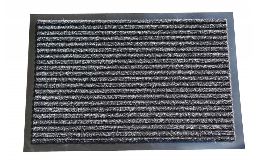 Naaldvilt deurmat met boord anthracite 40x60cm. Naaldvilt deurmat met boord anthracite 40x60cm.