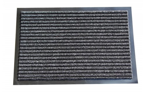 Naaldvilt deurmat met boord anthracite 40x60cm.