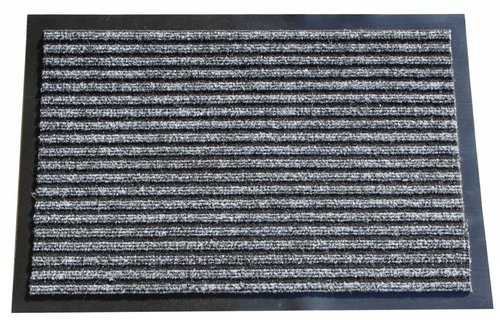 Naaldvilt deurmat met boord Grijs 40x60cm.