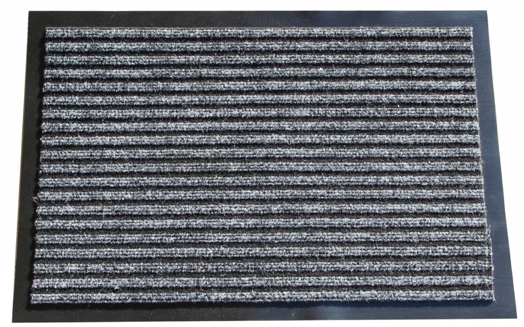 Naaldvilt deurmat met boord Grijs 40x60cm.