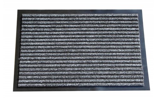 Naaldvilt deurmat met boord Grijs 40x60cm.