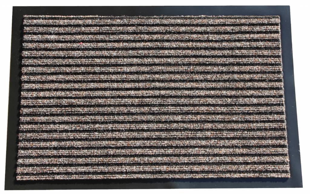 Naaldvilt deurmat met boord Bruin 40x60cm.