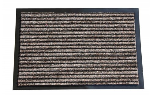 Naaldvilt deurmat met boord Bruin 40x60cm.