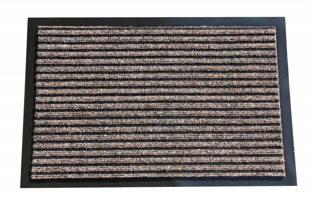 Naaldvilt deurmat met boord Bruin 40x60cm.