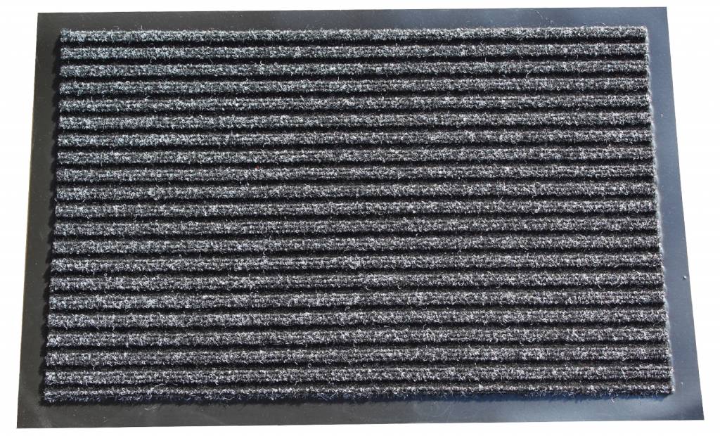 Naaldvilt deurmat met boord anthracite 60x80cm.