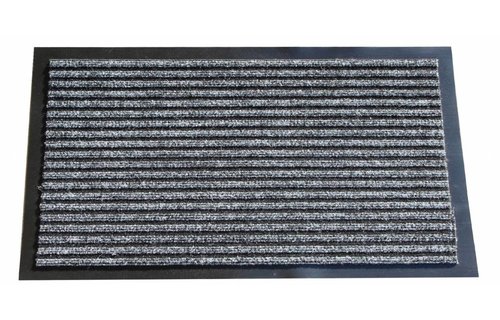 Naaldvilt deurmat met boord Grijs 60x80cm.