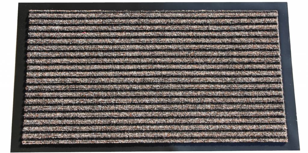 Naaldvilt deurmat met boord Bruin 60x80cm.