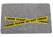 Naaldvilt deurmat Crime Scene 40 x 60 cm.